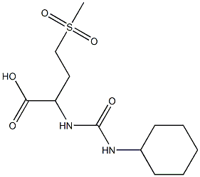 2-[(cyclohexylcarbamoyl)amino]-4-methanesulfonylbutanoic acid Struktur