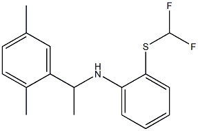 2-[(difluoromethyl)sulfanyl]-N-[1-(2,5-dimethylphenyl)ethyl]aniline Struktur