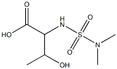 2-[(dimethylsulfamoyl)amino]-3-hydroxybutanoic acid Struktur