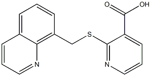 2-[(quinolin-8-ylmethyl)sulfanyl]pyridine-3-carboxylic acid Struktur