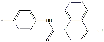 2-[{[(4-fluorophenyl)amino]carbonyl}(methyl)amino]benzoic acid Struktur