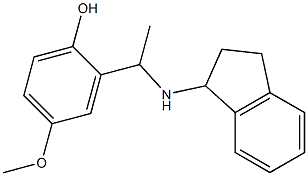 2-[1-(2,3-dihydro-1H-inden-1-ylamino)ethyl]-4-methoxyphenol Struktur