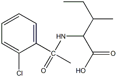 2-[1-(2-chlorophenyl)acetamido]-3-methylpentanoic acid Struktur