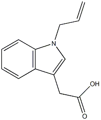 2-[1-(prop-2-en-1-yl)-1H-indol-3-yl]acetic acid Struktur