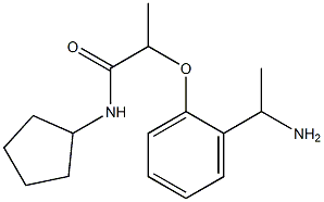 2-[2-(1-aminoethyl)phenoxy]-N-cyclopentylpropanamide Struktur