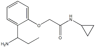 2-[2-(1-aminopropyl)phenoxy]-N-cyclopropylacetamide Struktur