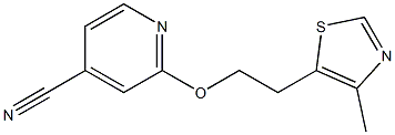 2-[2-(4-methyl-1,3-thiazol-5-yl)ethoxy]isonicotinonitrile Struktur