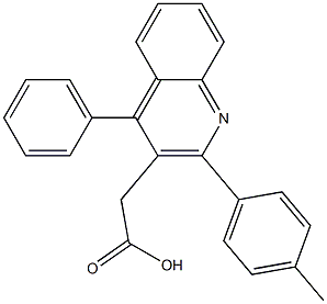 2-[2-(4-methylphenyl)-4-phenylquinolin-3-yl]acetic acid Struktur