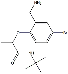 2-[2-(aminomethyl)-4-bromophenoxy]-N-tert-butylpropanamide Struktur