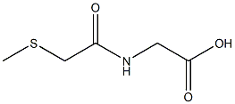 2-[2-(methylsulfanyl)acetamido]acetic acid Struktur