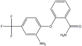 2-[2-amino-4-(trifluoromethyl)phenoxy]benzamide Struktur