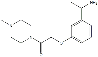 2-[3-(1-aminoethyl)phenoxy]-1-(4-methylpiperazin-1-yl)ethan-1-one Struktur