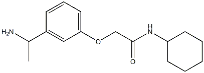 2-[3-(1-aminoethyl)phenoxy]-N-cyclohexylacetamide Struktur