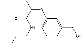 2-[3-(hydroxymethyl)phenoxy]-N-(2-methoxyethyl)propanamide Struktur