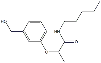 2-[3-(hydroxymethyl)phenoxy]-N-pentylpropanamide Struktur