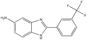 2-[3-(trifluoromethyl)phenyl]-1H-1,3-benzodiazol-5-amine Struktur