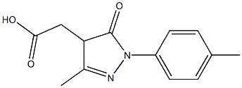 2-[3-methyl-1-(4-methylphenyl)-5-oxo-4,5-dihydro-1H-pyrazol-4-yl]acetic acid Struktur