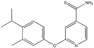 2-[3-methyl-4-(propan-2-yl)phenoxy]pyridine-4-carbothioamide Struktur