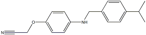 2-[4-({[4-(propan-2-yl)phenyl]methyl}amino)phenoxy]acetonitrile Struktur