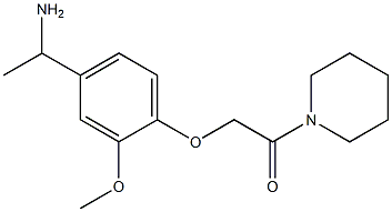 2-[4-(1-aminoethyl)-2-methoxyphenoxy]-1-(piperidin-1-yl)ethan-1-one Struktur