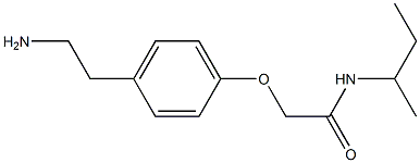 2-[4-(2-aminoethyl)phenoxy]-N-(sec-butyl)acetamide Struktur