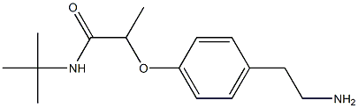 2-[4-(2-aminoethyl)phenoxy]-N-tert-butylpropanamide Struktur