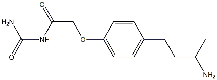 2-[4-(3-aminobutyl)phenoxy]-N-(aminocarbonyl)acetamide Struktur