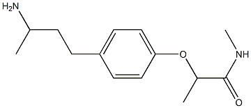 2-[4-(3-aminobutyl)phenoxy]-N-methylpropanamide Struktur