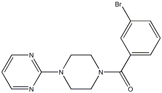 2-[4-(3-bromobenzoyl)piperazin-1-yl]pyrimidine Struktur