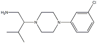 2-[4-(3-chlorophenyl)piperazin-1-yl]-3-methylbutan-1-amine Struktur