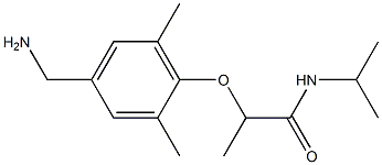 2-[4-(aminomethyl)-2,6-dimethylphenoxy]-N-(propan-2-yl)propanamide Struktur