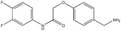 2-[4-(aminomethyl)phenoxy]-N-(3,4-difluorophenyl)acetamide Struktur