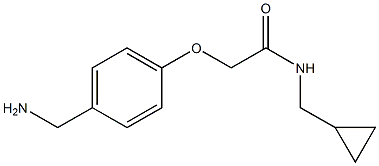 2-[4-(aminomethyl)phenoxy]-N-(cyclopropylmethyl)acetamide Struktur