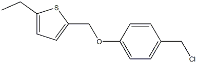 2-[4-(chloromethyl)phenoxymethyl]-5-ethylthiophene Struktur