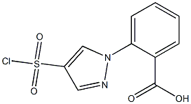 2-[4-(chlorosulfonyl)-1H-pyrazol-1-yl]benzoic acid Struktur