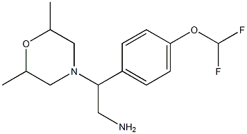 2-[4-(difluoromethoxy)phenyl]-2-(2,6-dimethylmorpholin-4-yl)ethan-1-amine Struktur