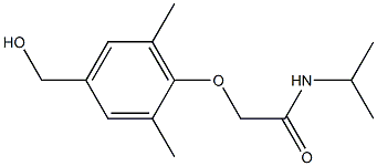 2-[4-(hydroxymethyl)-2,6-dimethylphenoxy]-N-(propan-2-yl)acetamide Struktur