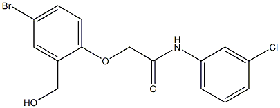 2-[4-bromo-2-(hydroxymethyl)phenoxy]-N-(3-chlorophenyl)acetamide Struktur