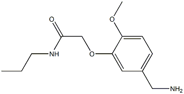 2-[5-(aminomethyl)-2-methoxyphenoxy]-N-propylacetamide Struktur