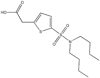 2-[5-(dibutylsulfamoyl)thiophen-2-yl]acetic acid Struktur