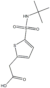 2-[5-(tert-butylsulfamoyl)thiophen-2-yl]acetic acid Struktur