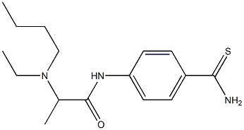 2-[butyl(ethyl)amino]-N-(4-carbamothioylphenyl)propanamide Struktur