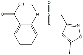 2-[N-methyl(5-methyl-1,2-oxazol-3-yl)methanesulfonamido]benzoic acid Structure