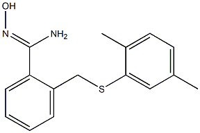 2-{[(2,5-dimethylphenyl)sulfanyl]methyl}-N'-hydroxybenzene-1-carboximidamide Struktur