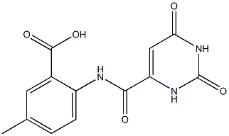 2-{[(2,6-dioxo-1,2,3,6-tetrahydropyrimidin-4-yl)carbonyl]amino}-5-methylbenzoic acid Struktur