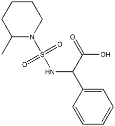 2-{[(2-methylpiperidine-1-)sulfonyl]amino}-2-phenylacetic acid Struktur