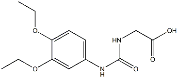 2-{[(3,4-diethoxyphenyl)carbamoyl]amino}acetic acid Struktur