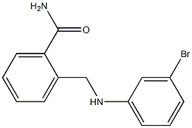 2-{[(3-bromophenyl)amino]methyl}benzamide Struktur