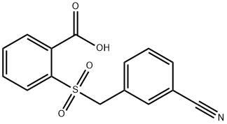 2-{[(3-cyanophenyl)methane]sulfonyl}benzoic acid Struktur