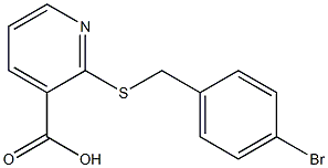 2-{[(4-bromophenyl)methyl]sulfanyl}pyridine-3-carboxylic acid Struktur